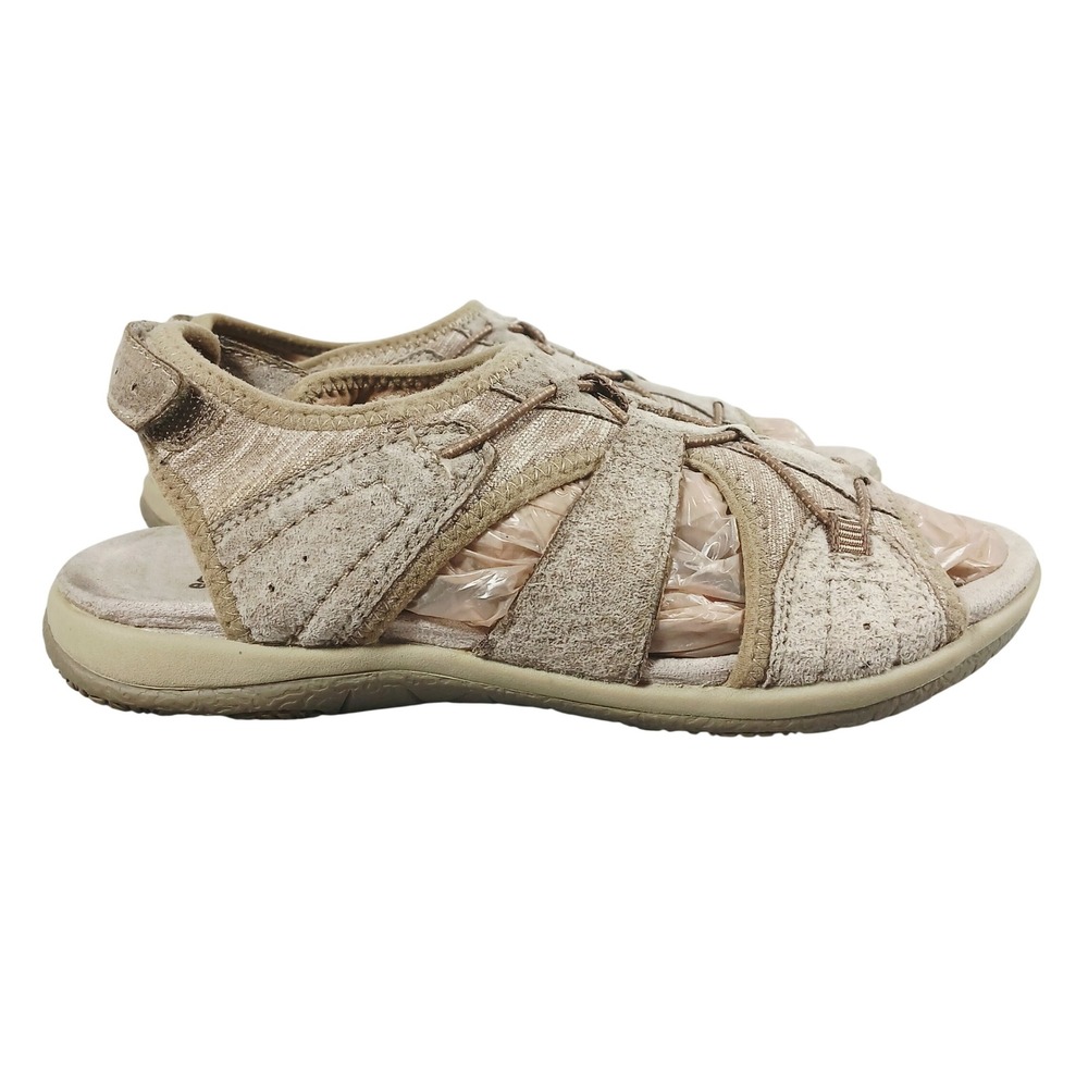 Earth‎ Origins Womens Size 8 Gorpcore Bungee Suede Comfort Walking Sandals Taupe - Picture 3 of 10
